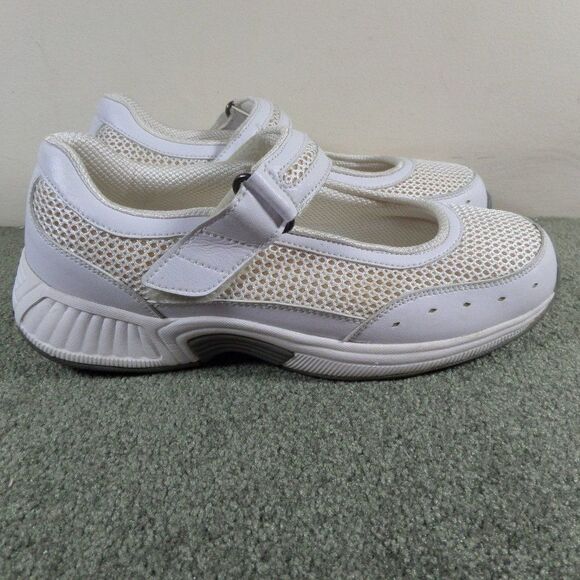 Orthofeet Bristol Mary Jane Orthopedic Shoes White Mesh Woman's Size 9 Wide 854 - Picture 1 of 10